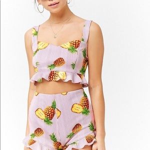 FOREVER21 STRIPED PINEAPPLE SET
